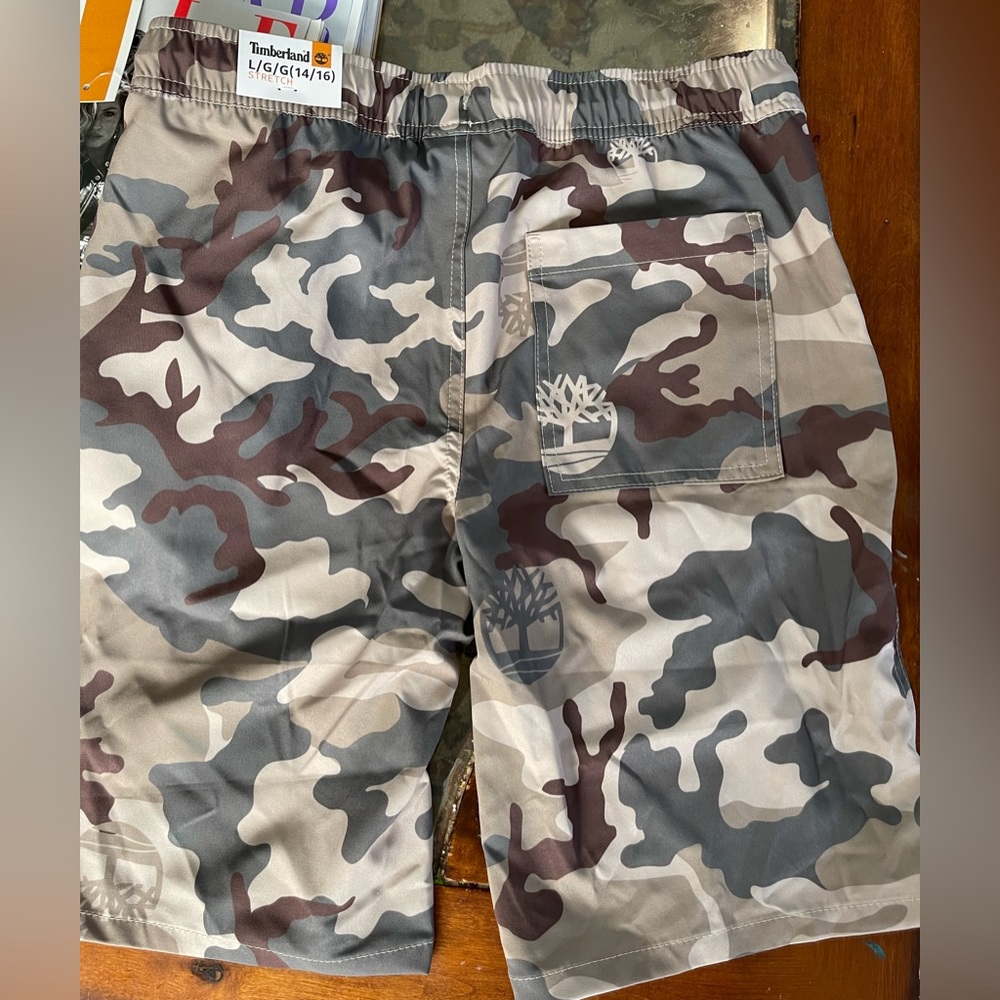 True Religion army print shorts